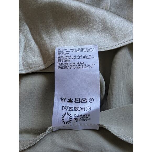 NWT Reformation Ronda Silk Wedding Gown Maxi Dress Size 16 Dried Herb #4B503 - Picture 12 of 12